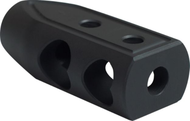 Picture of Timber Creek Outdoors 65HBBLC Heart Breaker Muzzle Brake Black Cerakote with 5/8"-24 tpi Threads for 6.5 Grendel AR-Platform