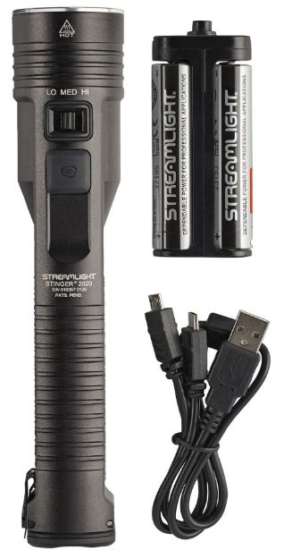 Picture of Streamlight 78100 Stinger 2020  Black Anodized 100/850/2000 Lumens White LED (No Charger)