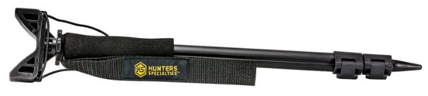 Picture of Hunters Specialties 00611 Shooter's Stick  Monopod made of Aluminum with Black Finish, 17-36" Vertical Adjustment, Contoured Gun Rest, Wrist Strap & Quick-Release Leg Locks