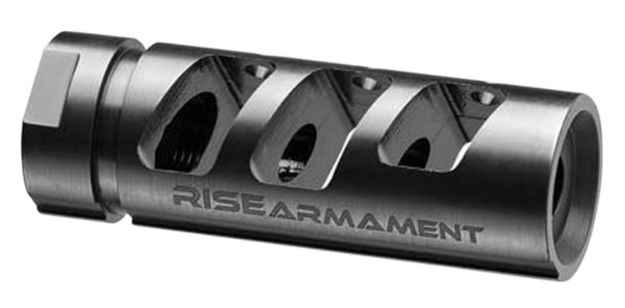 Picture of Rise Armament RA701223BLK RA-701 Compensator Black Nitride 416R Stainless Steel with 1/2"-28 tpi Threads & 2.50" OAL for 5.56x45mm NATO AR-Platform