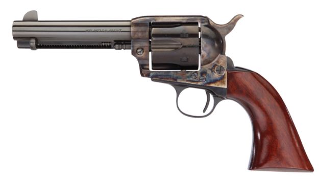 Picture of Taylors & Company 555148 1873 Cattleman Gunfighter 357 Mag Caliber with 4.75" Blued Finish Barrel, 6rd Capacity Blued Finish Cylinder, Color Case Hardened Finish Steel Frame & Walnut Army Size Grip