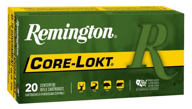 Picture of Remington Ammunition 21459 Core-Lokt  45-70Gov 405gr Soft Point Core-Lokt 20 Per Box/10 Case