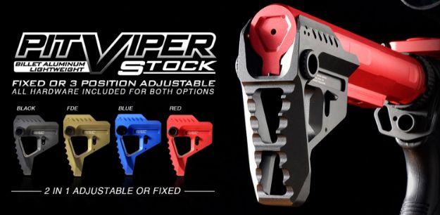 Picture of Strike VIPERPITBK Pit Viper Stock  AR-Platform Black Aluminum/Steel