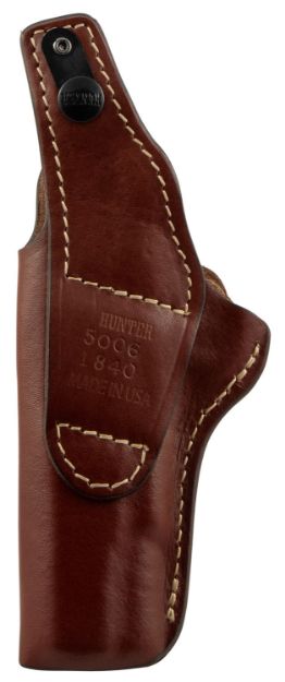 Picture of Hunter Company 50006 High Ride  OWB Chestnut Tan Leather Belt Loop Fits Colt Govt Fits Ruger SR1911 Fits 5" Barrel Right Hand