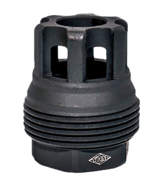 Picture of Yankee Hill 4401MB24 sRx QD Mini Muzzle Brake Black Phosphate Steel with 5/8"-24 tpi, 9mm, 1.10" OAL & 9.375" Diameter for sRx Adapters