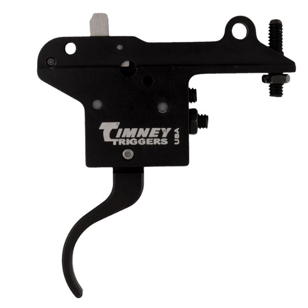 Picture of Timney Triggers 401 Featherweight  Curved Trigger with 3 lbs Draw Weight & Black Finish for Winchester 70 Right