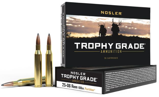 Picture of Nosler 60005 Trophy Grade  25-06Rem 100gr Nosler Spitzer Partition 20 Per Box/10 Case