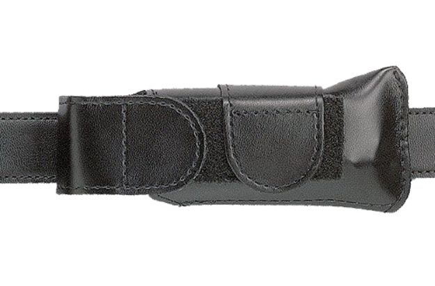 Picture of Safariland 1233832 Horizontal Mag Pouch  Single Black Leather Hook & Loop Compatible With Glock 20/21