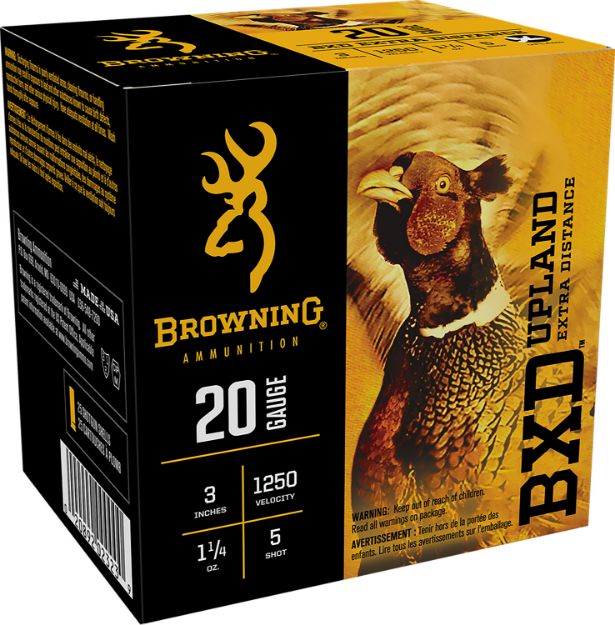 Picture of Browning Ammo B193512035 BXD Upland 20Gauge 3" 1 1/4oz 5Shot 25 Per Box/10 Case