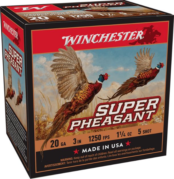 Picture of Winchester Ammo X203PH5 Super Pheasant Magnum High Brass 20Gauge 3" 1 1/4oz 5Shot 25 Per Box/10 Case