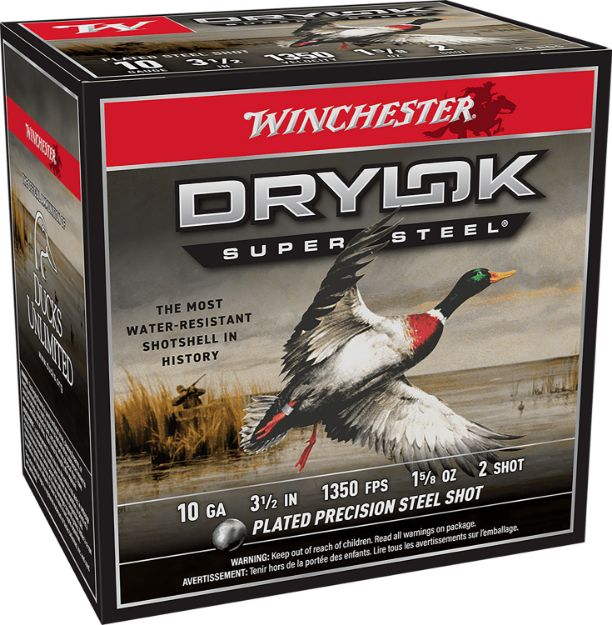 Picture of Winchester Ammo XSC102 Drylok Super Steel Magnum 10Gauge 3.50" 1 5/8oz 2Shot 25 Per Box/10 Case