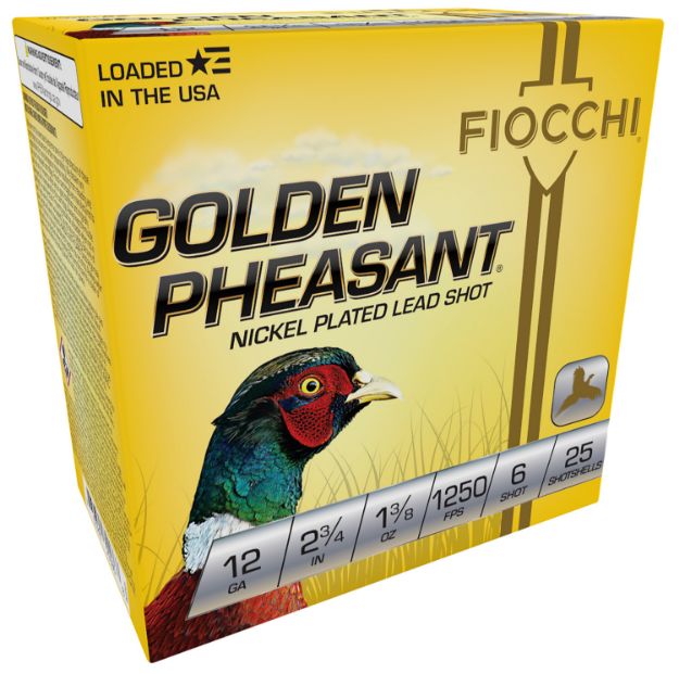 Picture of Fiocchi 12GP6 Golden Pheasant Extrema 12Gauge 2.75" 1 3/8oz 6Shot 25 Per Box/10 Case