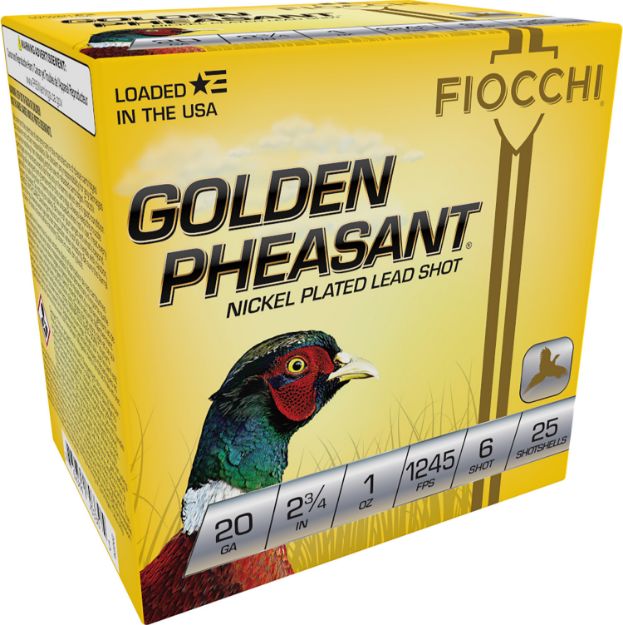 Picture of Fiocchi 20GP6 Golden Pheasant Extrema 20Gauge 2.75" 1oz 6Shot 25 Per Box/10 Case