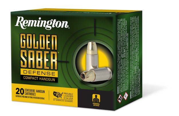 Picture of Remington Ammunition 27617 Golden Saber Defense 38Special+P 125gr Brass Jacketed Hollow Point 20 Per Box/25 Case