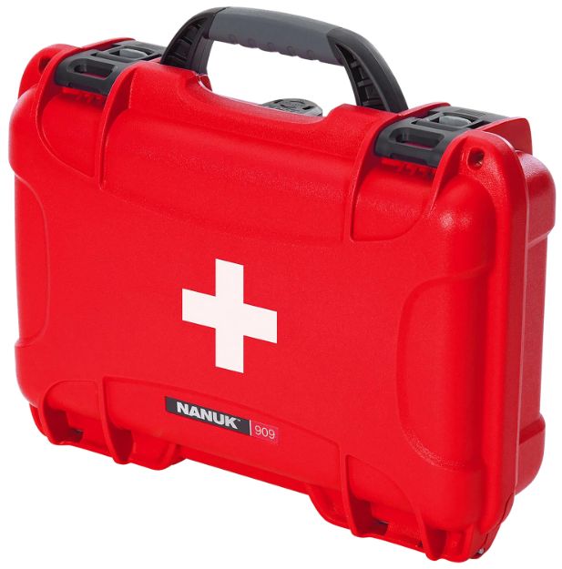 Picture of Nanuk 909FSA9 909 First Aid Case Red Resin w/ Latches