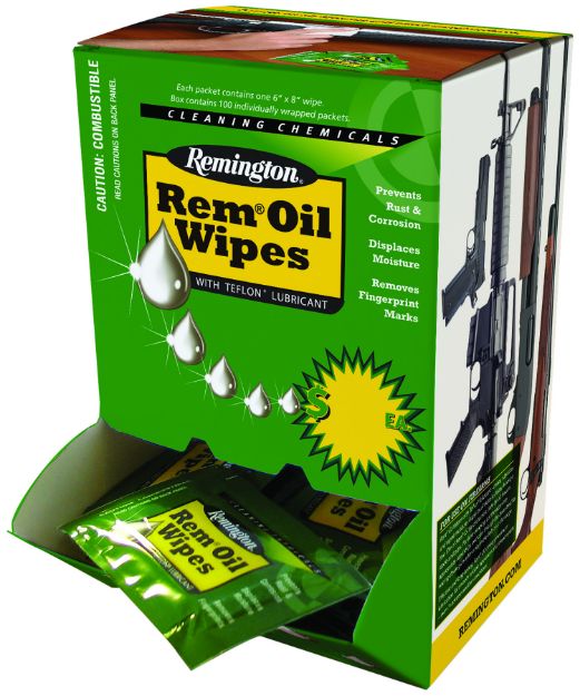 Picture of Remington Accessories 18471 Rem Oil  Cleans, Lubricates, Protects Single Pack Wipes 300 Per Box