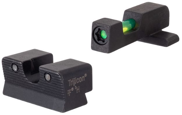 Picture of Trijicon 601118 DI Night Sight Set  Green/Tritium/Fiber Optic Front Sight-Green Tritium Black Outline Rear Sight Springfield Armory XD-S/XD-E