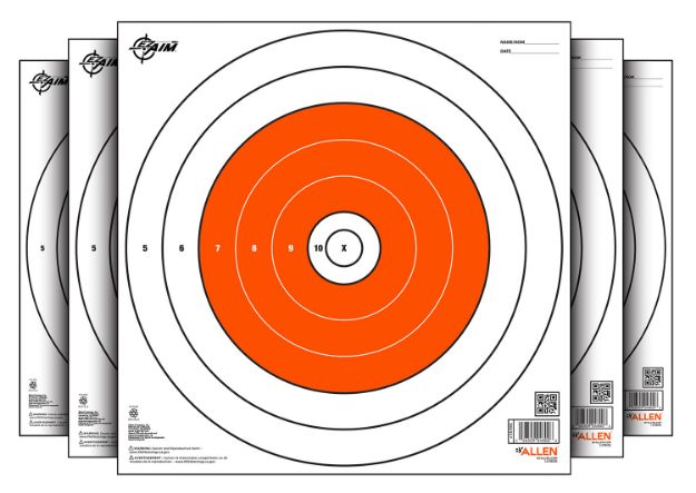 Picture of EZ-Aim 15496 Bullseye  Paper Hanging 12" x 12" White/Orange 12 Per Pack