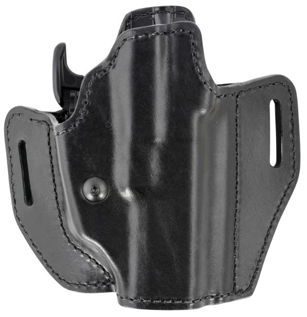 Picture of Bianchi 58351 Allusion Assent Pro-Fit OWB Size 13 Black Leather Belt Slide Compatible w/Springfield XDS/Ruger American Pistol/Glock 17/22 Belt Up to 1.50" Wide Right Hand