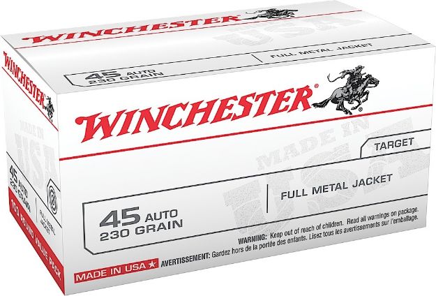 Picture of Winchester Ammo USA45AVP USA Value Pack 45ACP 230gr Full Metal Jacket 100 Per Box/5 Case