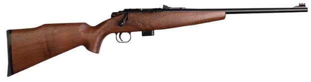 Picture of Crickett KSA20411 Model 722 Sporter Compact Youth 22 LR 7+1 16.25" Blued Barrel & Receiver, Fixed Front/Adjustable Rear Sights, Walnut Stock w/13.5" LOP, Rebounding Firing Pin Safety