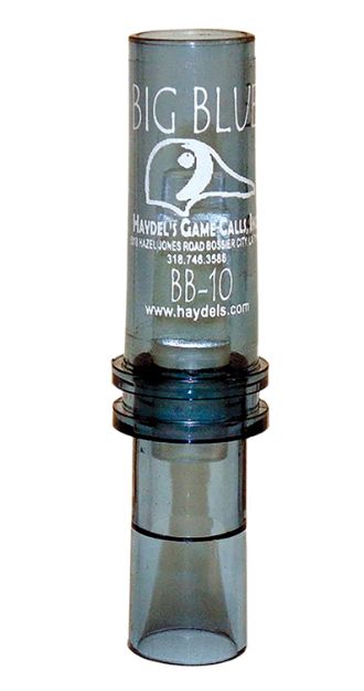 Picture of Haydel's Game Calls BB10 "Big Blue"  Open Call Double Reed Bluewing Teal Sounds Attracts Ducks Clear Acrylic