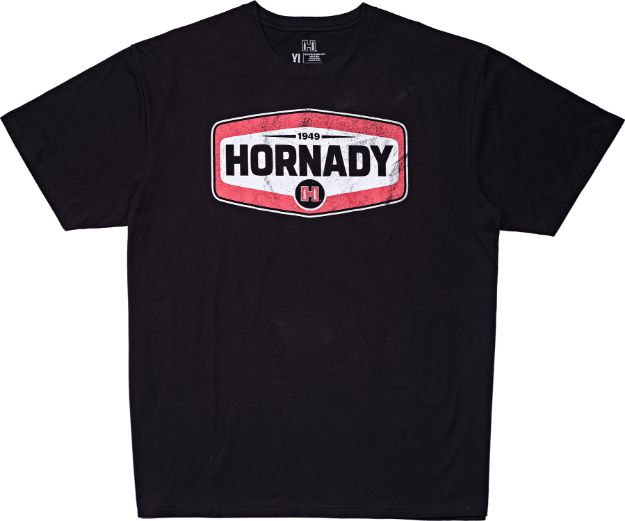 Picture of Hornady 99607M Hornady  Black Cotton Short Sleeve Medium