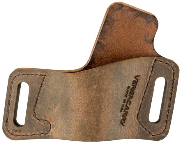 Picture of Versacarry WBOWB23 Protector S1 OWB Distressed Brown Leather Belt Slide Fits Large Semi-Auto Right Hand