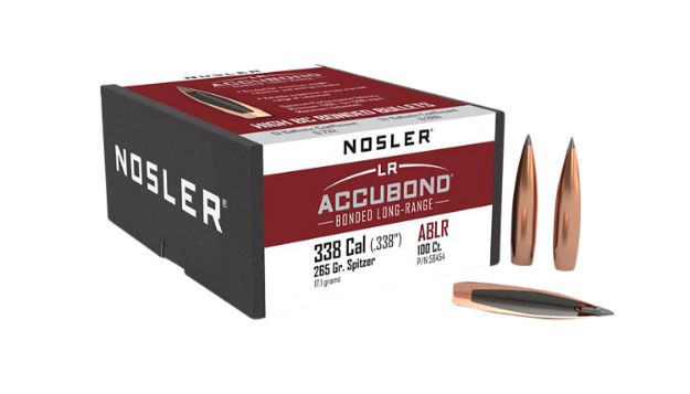 Picture of Nosler 58454 AccuBond Long Range 338Cal 265gr Spitzer Point Boat Tail 100/Box