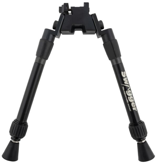 Picture of Swagger SWAGBPSEA12 Sea12 Extreme Angle Bipod with Black Finish, Picatinny Attachment & 9-12" Vertical Adjustment