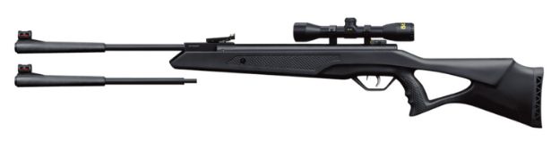 Picture of Beeman 10611 Longhorn II Combo Spring Piston 22 1rd Shot Black Black Receiver Black Fixed Thumbhole with Pistol Grip Stock Scope 4x32mm