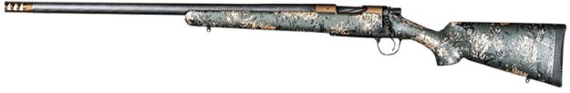 Picture of Christensen Arms 8010621000 Ridgeline FFT 7mm Rem Mag 3+1 22" Carbon Fiber/Threaded Barrel, Burnt Bronze Cerakote, Green with Black/Tan Accents Stock, Left Hand