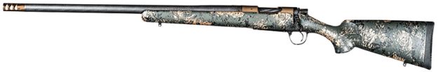 Picture of Christensen Arms 8010621300 Ridgeline FFT 300 Win Mag 3+1 22" Carbon Fiber/Threaded Barrel, Burnt Bronze Cerakote, Green with Black/Tan Accents Stock, Left Hand