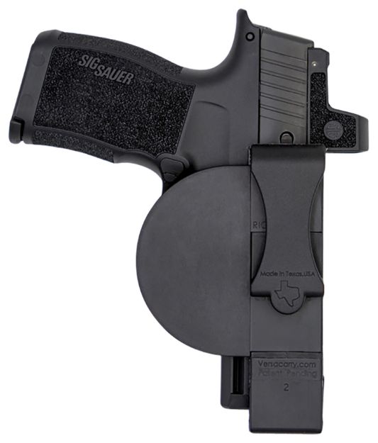 Picture of Versacarry 380XS Zerobulk  IWB Size Extra Small Black Resin Belt Clip Fits 2.75" Barrel Ambidextrous