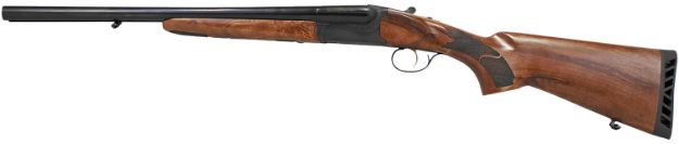 Picture of Iver Johnson Arms IJ800-20 IJ800  12 Gauge Break Open 3" 2 Shot 20" Black Side By Side Barrel, Black Steel Receiver, Fixed Walnut Wood Stock, Ambidextrous