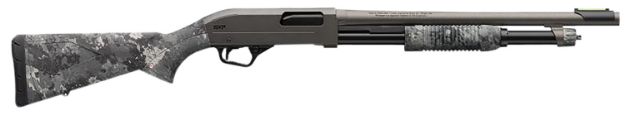 Picture of Winchester Repeating Arms 512450395 SXP Hybrid Defender 12 Gauge 3" Chamber 5+1 (2.75") 18", Gray Barrel/Rec, TrueTimber Midnight Synthetic Furniture, Fiber Optic Front