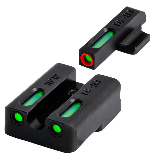 Picture of TruGlo TG13XD2PC TFX Pro  Black | Green Tritium & Fiber Optic Orange Outline Front Sight Green Tritium & Fiber Optic Rear Sight