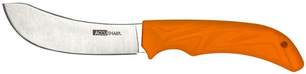 Picture of AccuSharp 732C Butcher  4" Fixed Butcher Plain Stainless Steel Blade/Blaze Orange Ergonomic Anti-Slip Rubber Handle