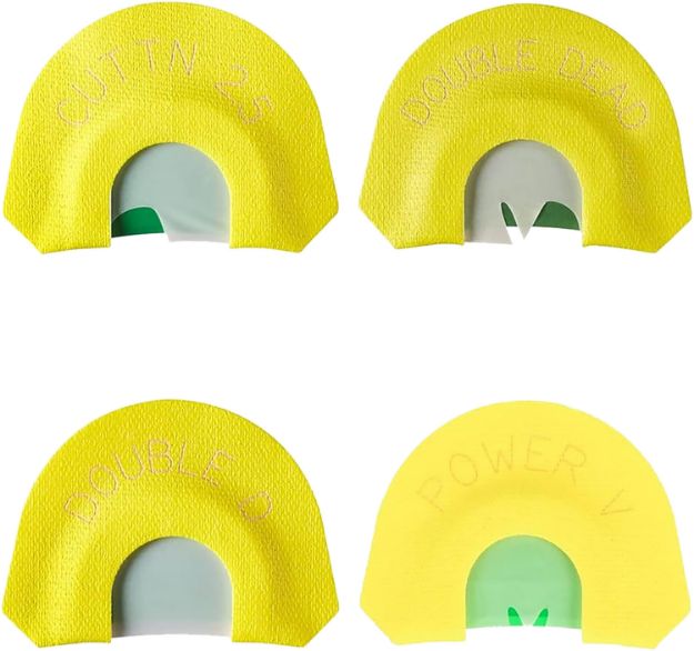 Picture of HS Strut STR05930 Premium Flex 4 Diaphragm Call Attracts Turkey Species Yellow Contains 4 Calls