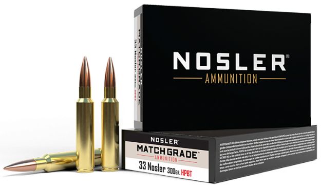 Picture of Nosler 60031 Match Grade  33Nosler 300gr Custom Competition Hollow Point Boat Tail 20 Per Box/10 Case