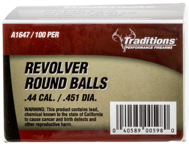 Picture of Traditions A1647 Revolver  44Cal Lead Ball 140gr 100/Box