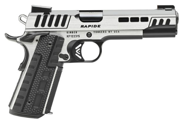 Picture of Kimber Mfg.,inc 3000426  Rapide Scorpius 10mm 8+1 5" Black KimPro II w/ Brush Polished Flats Stainless Steel Slide G10 Grip