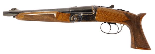 Picture of Davide Pedersoli 020S640410 Howdah  45 Colt (LC)/410 Ga 1rd 10.25" Rifled Blue Barrel, Case Hardened Receiver, Manual Extractors, Automatic Safety On The Hammers, Oiled Walnut Stock