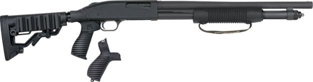 Picture of Mossberg 50691 590 Tactical 12 Gauge 6+1 3" 18.50" Cylinder Bore Barrel, Matte Blued Metal Finish, Dual Extractors, FLEX Component 6 Position Stock w/FLEX Pistol Grip & Recoil Pad