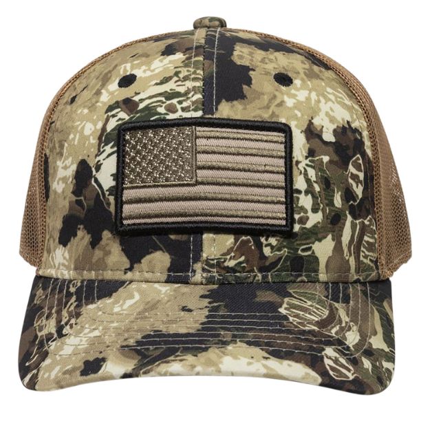 Picture of Outdoor Cap USA-170 USA Flag  Veil Whitetail/Brown Adjustable Snapback OSFA Structured