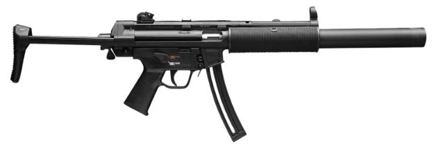 Picture of HK 81000469 MP5  Full Size 22 LR 10+1 16.10" Black Steel Barrel. Black Retractable Black Polymer Stock & Grips