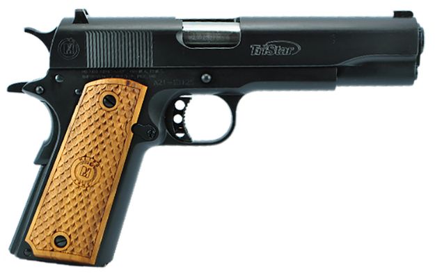 Picture of TriStar 85601 American Classic Government 1911 45 ACP 8+1, 5" Stainless Steel Barrel, Blued Serrated Steel Slide, Blued Steel Frame w/Beavertail, Wood Grip