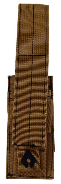 Picture of Advance Warrior Solutions PSMPTN Single Mag Pouch Pistol Tan 600D PVC Polyester MOLLE