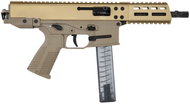 Picture of B&T Firearms 4500022 CTB&T GHM  9mm Luger 30+1 6.90" Coyote Tan, Collapsible Stock, Polymer Grip, Ambi Controls (OEM Mag)