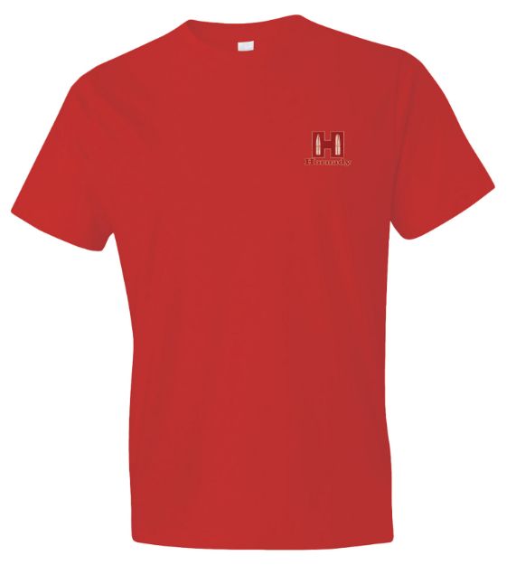 Picture of Hornady 99601M Hornady T-Shirt  Red Cotton Polyester Short Sleeve Medium